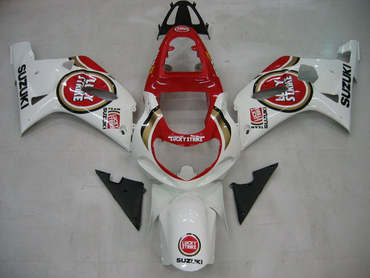 2000-2002 Fairings Suzuki GSXR 1000 White & Red Lucky Strike  Generic