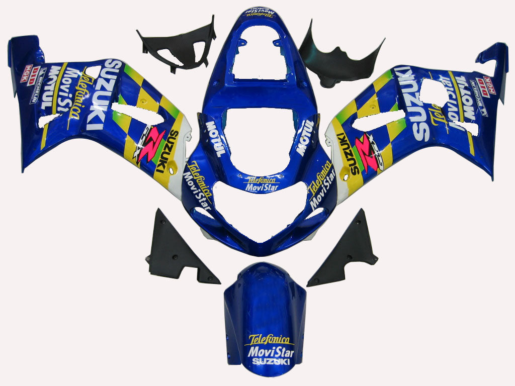 2000-2002 Fairings Suzuki GSXR 1000 Blue Movistar  Generic