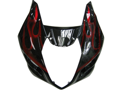 2003-2004 Fairings Suzuki GSXR 1000 Black & Red Flame  Generic
