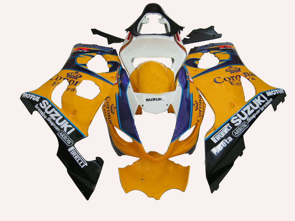 2003-2004 Fairings Suzuki GSXR 1000 Yellow & White Corona  Generic