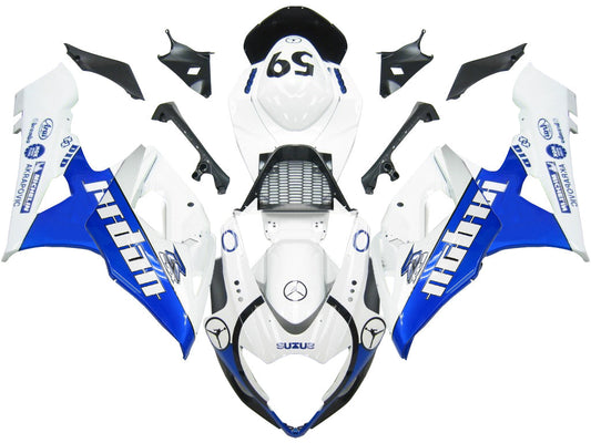 2005-2006 Fairings Suzuki GSXR 1000 White & Blue Jordan  Generic