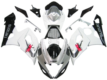 2005-2006 Fairings Suzuki GSXR 1000 White & Silver GSXR  Generic