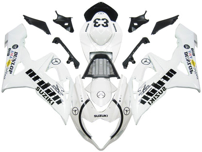 2005-2006 Fairings Suzuki GSXR 1000 White & Black Jordan  Generic