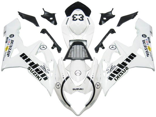 2005-2006 Fairings Suzuki GSXR 1000 White & Black Jordan  Generic