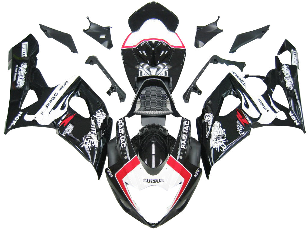 2005-2006 Fairings Suzuki GSXR 1000 Black White Suzuki GSXR  Generic