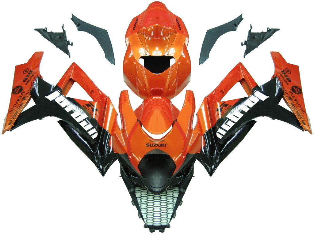2007-2008 Fairings Suzuki GSXR 1000 Orange Metallic & Black Jordan  Generic