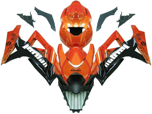 2007-2008 Fairings Suzuki GSXR 1000 Orange Metallic & Black Jordan  Generic