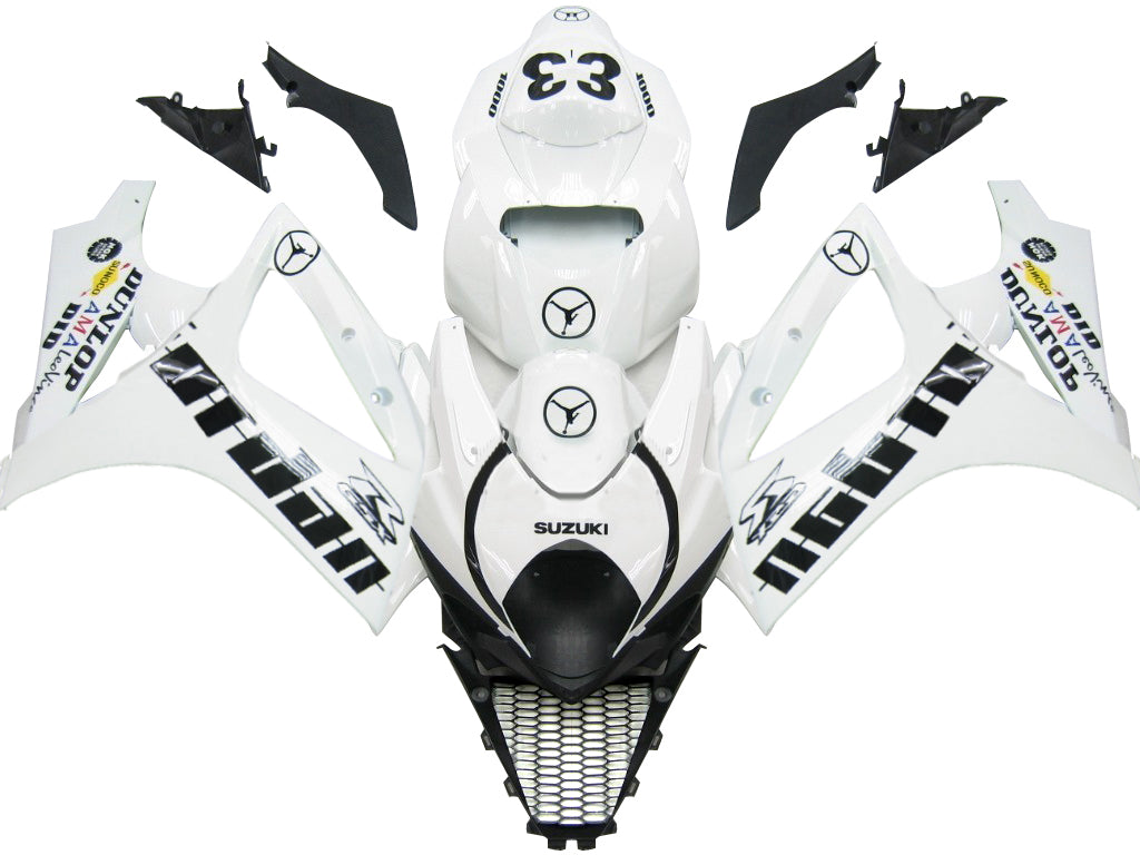2007-2008 Fairings Suzuki GSXR 1000 White Black Jordan  Generic