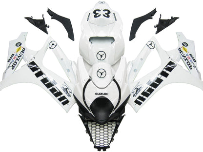 2007-2008 Fairings Suzuki GSXR 1000 White Black Jordan  Generic