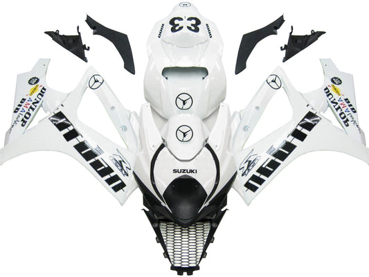 2007-2008 Fairings Suzuki GSXR 1000 White Black Jordan  Generic