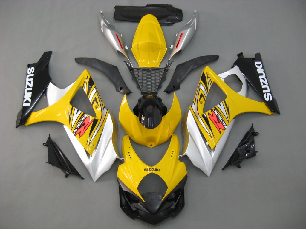 2007-2008 Fairings Suzuki GSXR 1000 Yellow & Silver GSXR  Generic