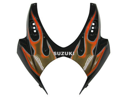 2007-2008 Fairings Suzuki GSXR 1000 Black & Orange Gold Flame  Generic