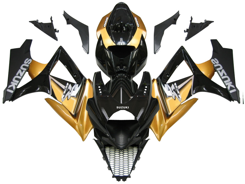2007-2008 Fairings Suzuki GSXR 1000 Black & Gold GSXR  Generic