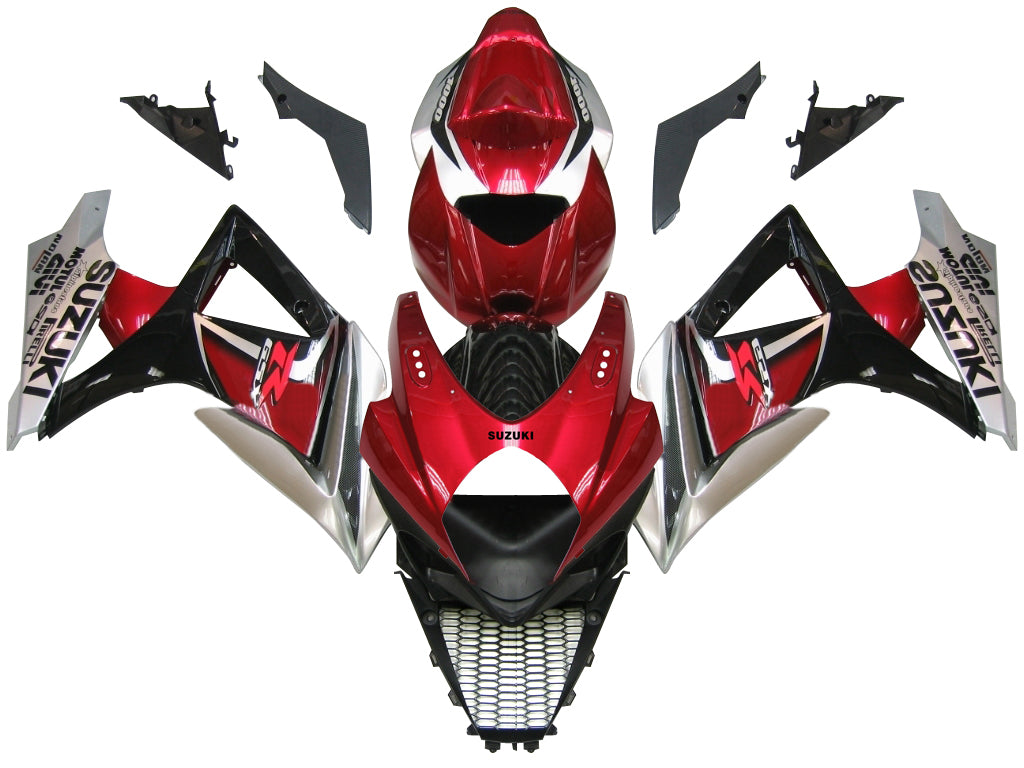 2007-2008 Fairings Suzuki GSXR 1000 Red Cherry & Black GSXR  Generic