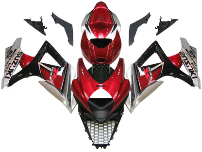 2007-2008 Fairings Suzuki GSXR 1000 Red Cherry & Black GSXR  Generic