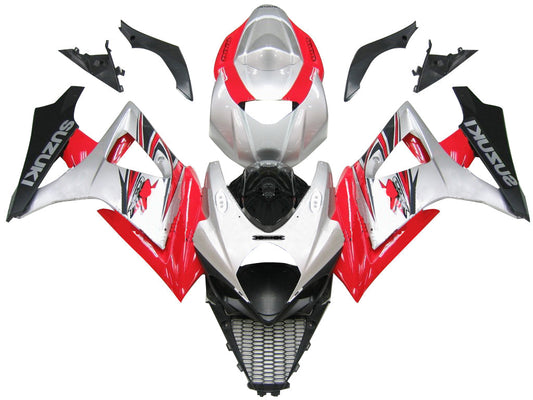 2007-2008 Fairings Suzuki GSXR 1000 Silver & Red GSXR  Generic