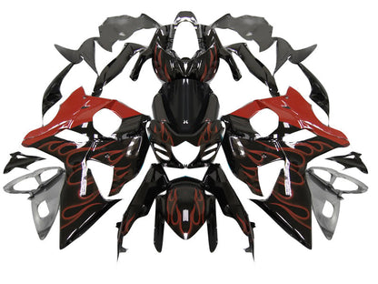 2009-2016 Fairings Suzuki GSXR 1000 Black & Red Flame Generic