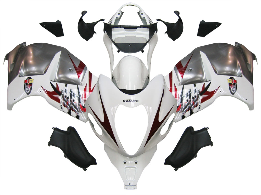 1999-2007 Fairings Suzuki GSX1300 Hayabusa White & Silver Hayabusa   Generic