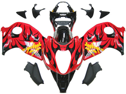 1999-2007 Fairings Suzuki GSX1300 Hayabusa Red & Black Flame Generic