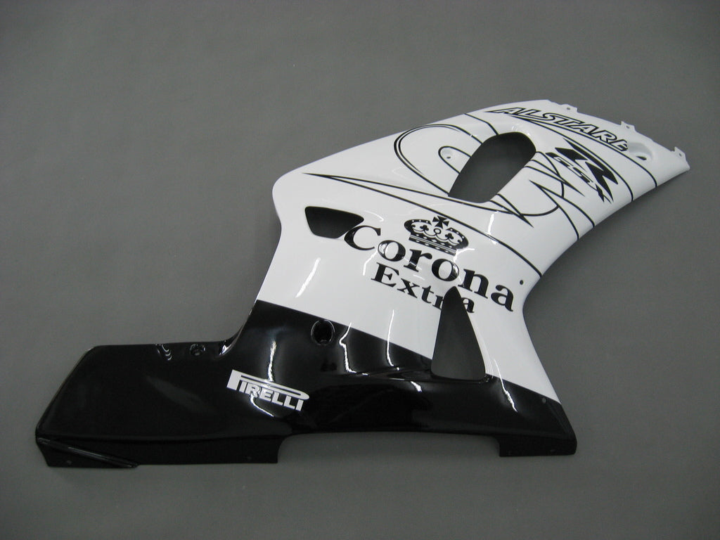 2001-2003 Fairings Suzuki GSXR 600 White Black Alstare Corona GSXR Generic