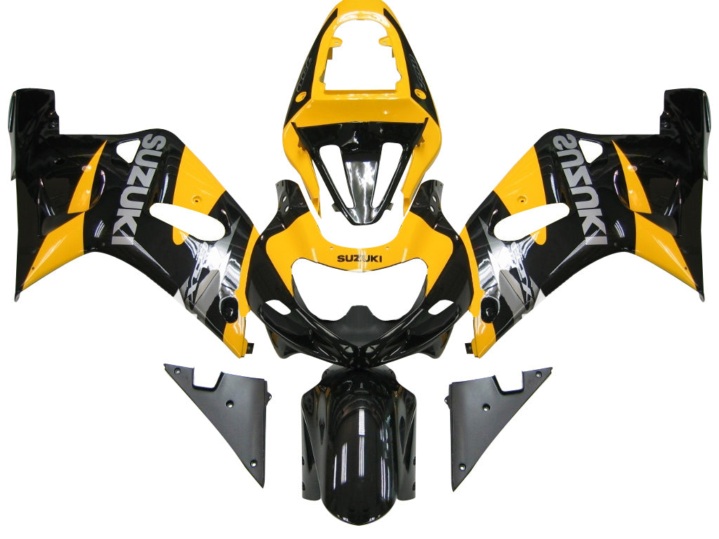 2001-2003 Fairings Suzuki GSXR 600 Black & Yellow GSXR Generic