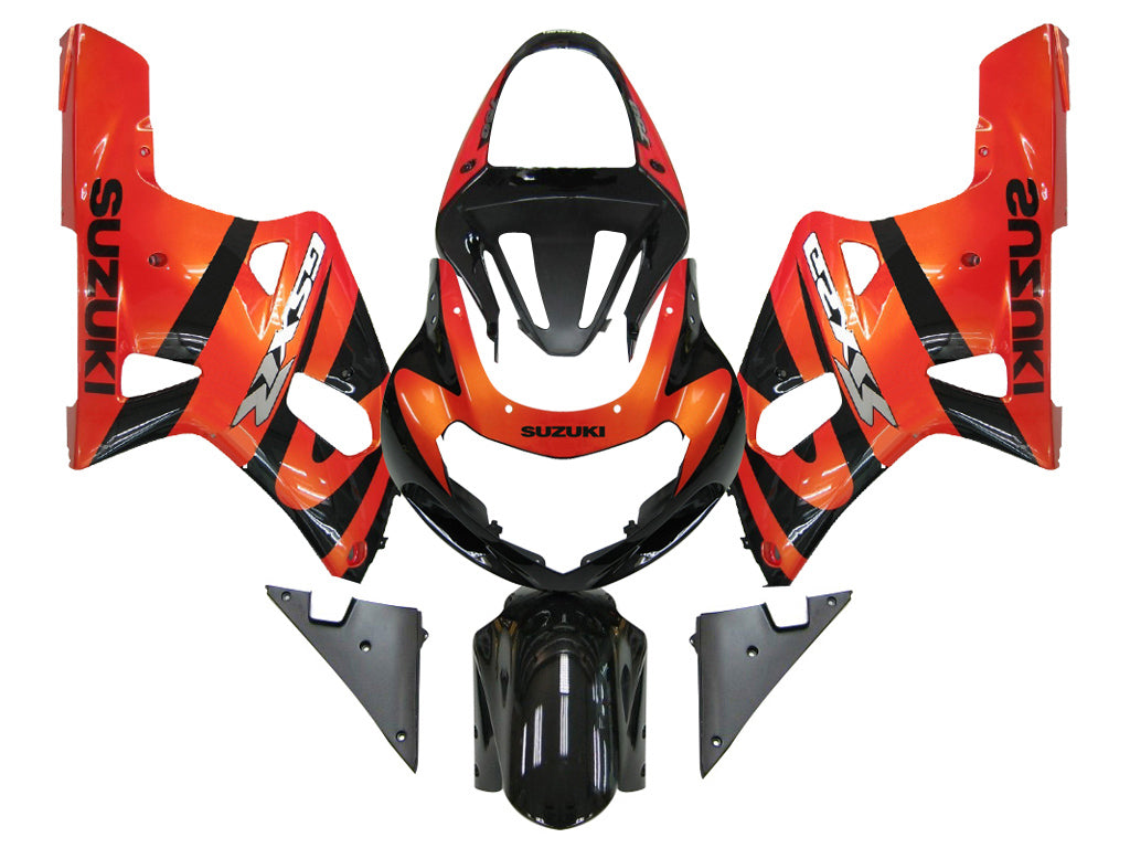 2001-2003 Fairings Suzuki GSXR 600 Orange Metallic & Black GSXR Generic