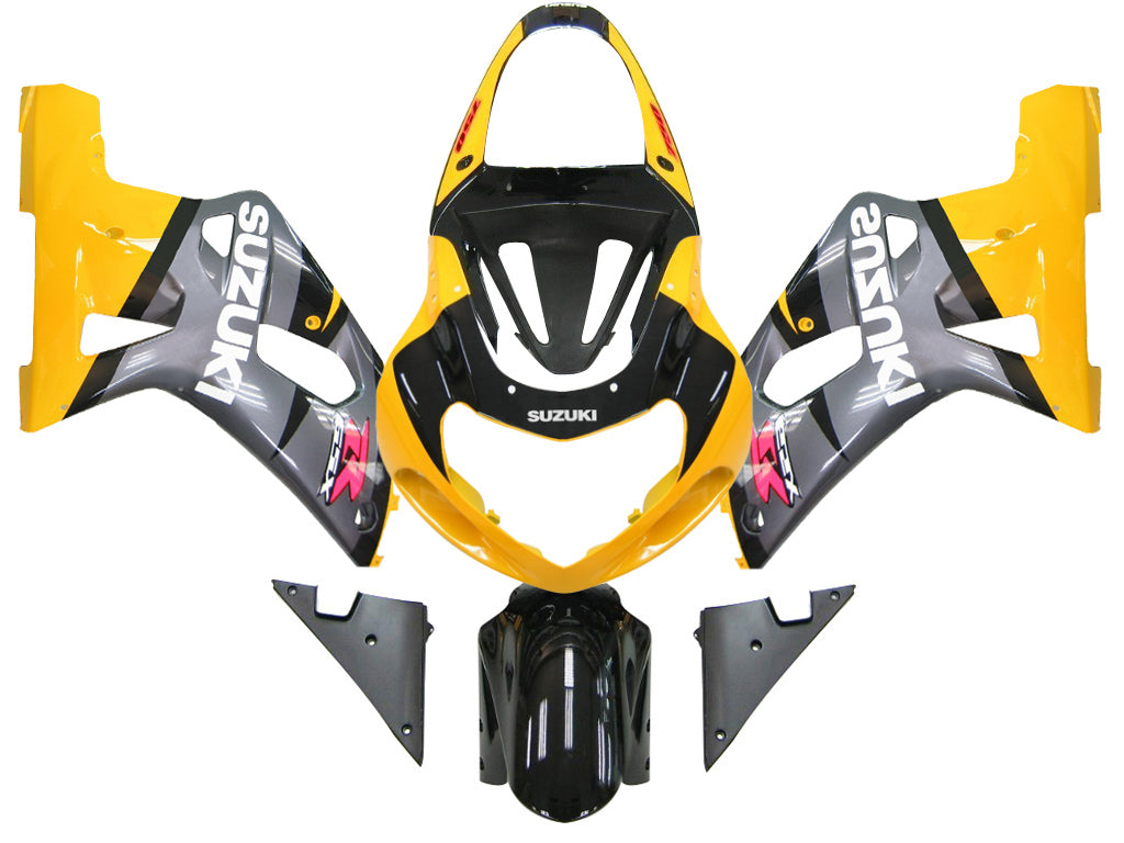2001-2003 Fairings Suzuki GSXR 600 Silver & Yellow GSXR Generic