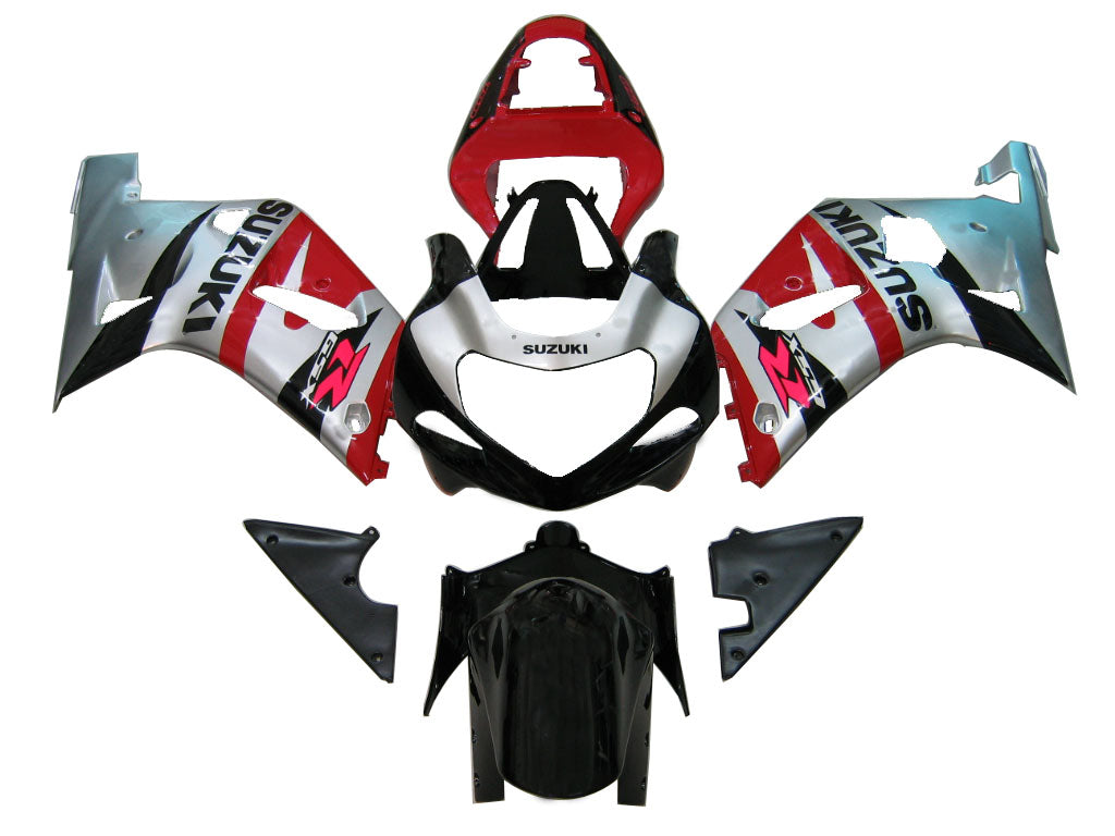 2001-2003 Fairings Suzuki GSXR 600 Silver Red Black GSXR  Generic