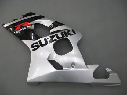 2004-2005 Fairings Suzuki GSXR 600 750 Black Silver GSXR Generic