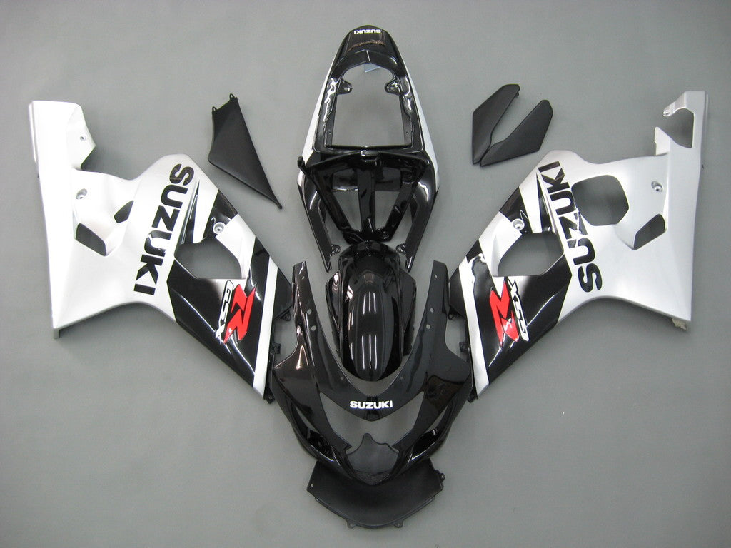 2004-2005 Fairings Suzuki GSXR 600 750 Black Silver GSXR Generic