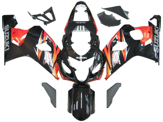 2004-2005 Fairings Suzuki GSXR 600 750 Black Orange GSXR  Generic