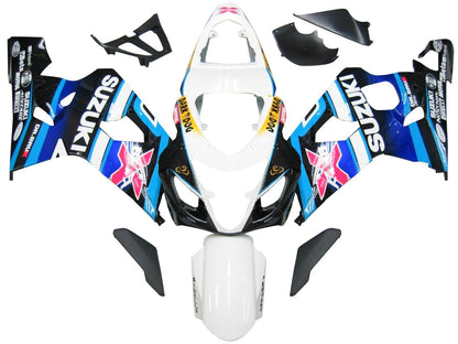 2004-2005 Fairings Suzuki GSXR 600 750 White Blue Brux GSXR  Generic