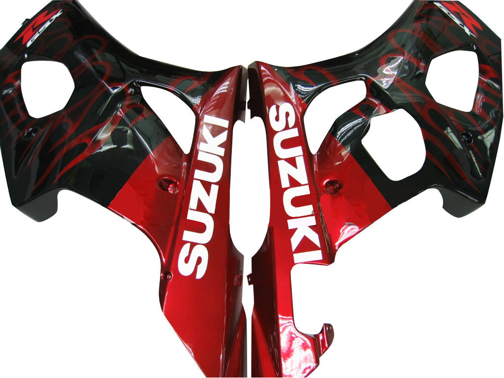 2004-2005 Fairings Suzuki GSXR 600 750 Black & Red Flame GSXR Generic