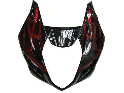2004-2005 Fairings Suzuki GSXR 600 750 Black & Red Flame GSXR Generic