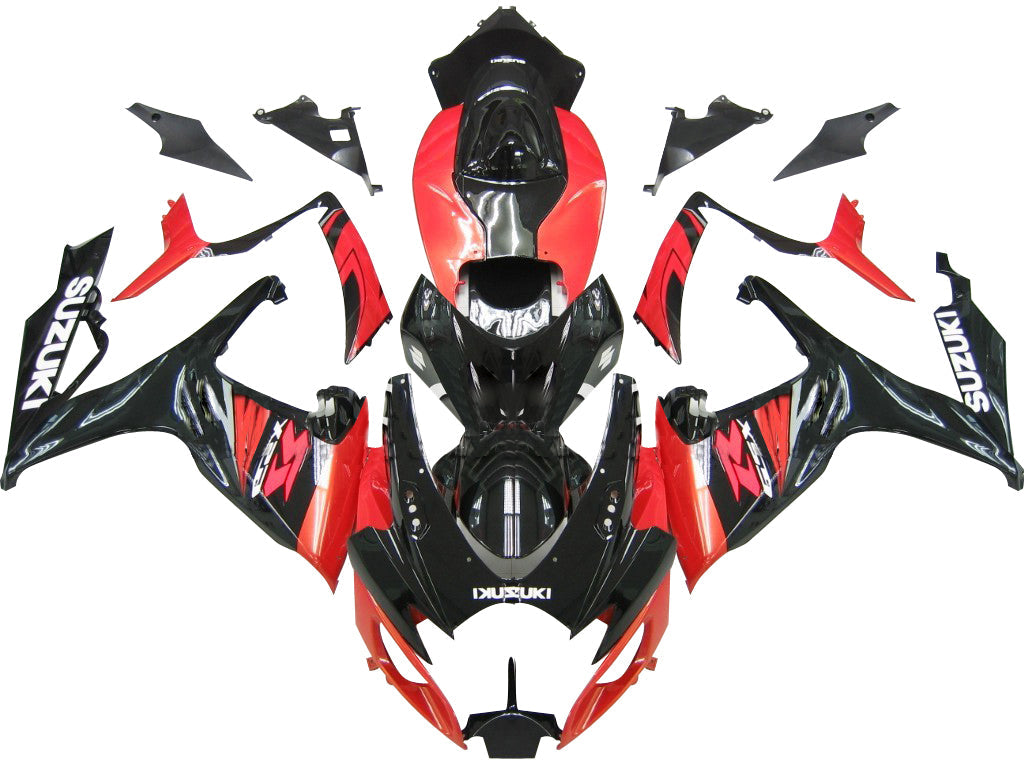 2006-2007 Fairings Suzuki GSXR 600 750 Black & Red GSXR Generic