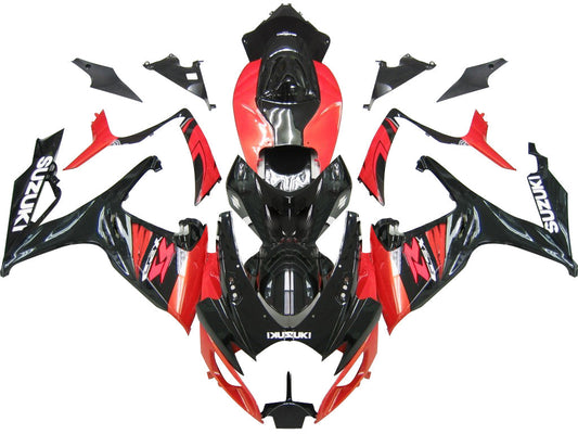 2006-2007 Fairings Suzuki GSXR 600 750 Black & Red GSXR Generic