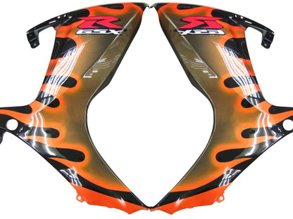 2006-2007 Fairings Suzuki GSXR 600 750 Black & Orange Gold Flame Generic