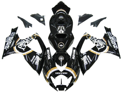 2006-2007 Fairings Suzuki GSXR 600 750 Black Gold Lucky Strike Generic