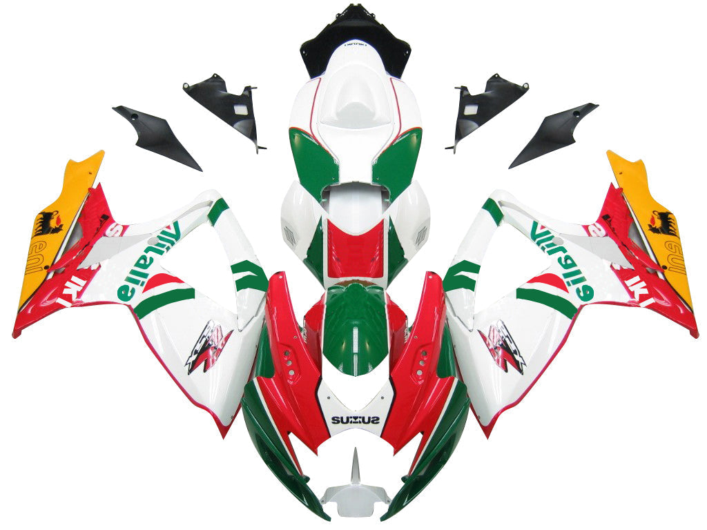 2006-2007 Fairings Suzuki GSXR 600 750 White Red Green Alitalia Generic