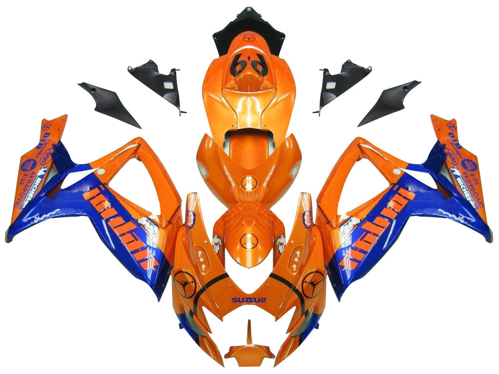 2006-2007 Fairings Suzuki GSXR 600 750 Orange & Blue Jordan Generic