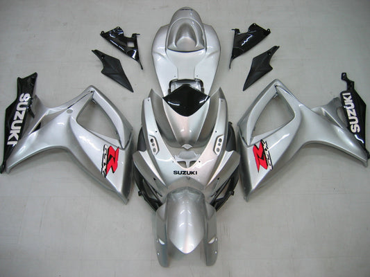 2006-2007 Fairings Suzuki GSXR 600 750 Silver & Black GSXR Generic