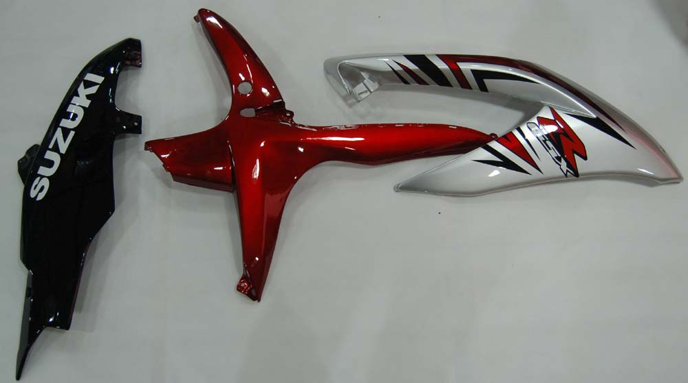 2008-2010 Fairings Suzuki GSXR 600 750 Silver Red GSXR Generic
