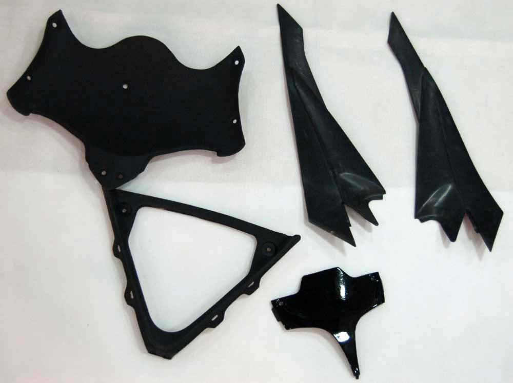 2008-2010 Fairings Suzuki GSXR 600 750 Black & Green Flame GSXR Generic