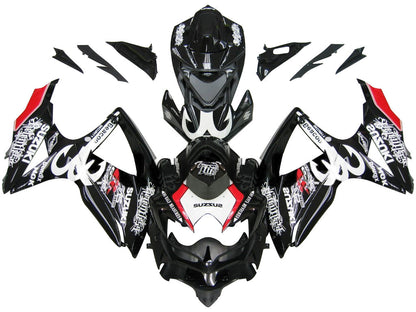 2008-2010 Fairings Suzuki GSXR 600 750 Black Red Relentless Generic