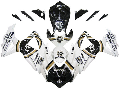 2008-2010 Suzuki GSXR 600 750 White Black Lucky Strike  Generic