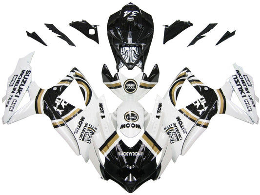 2008-2010 Suzuki GSXR 600 750 White Black Lucky Strike  Generic
