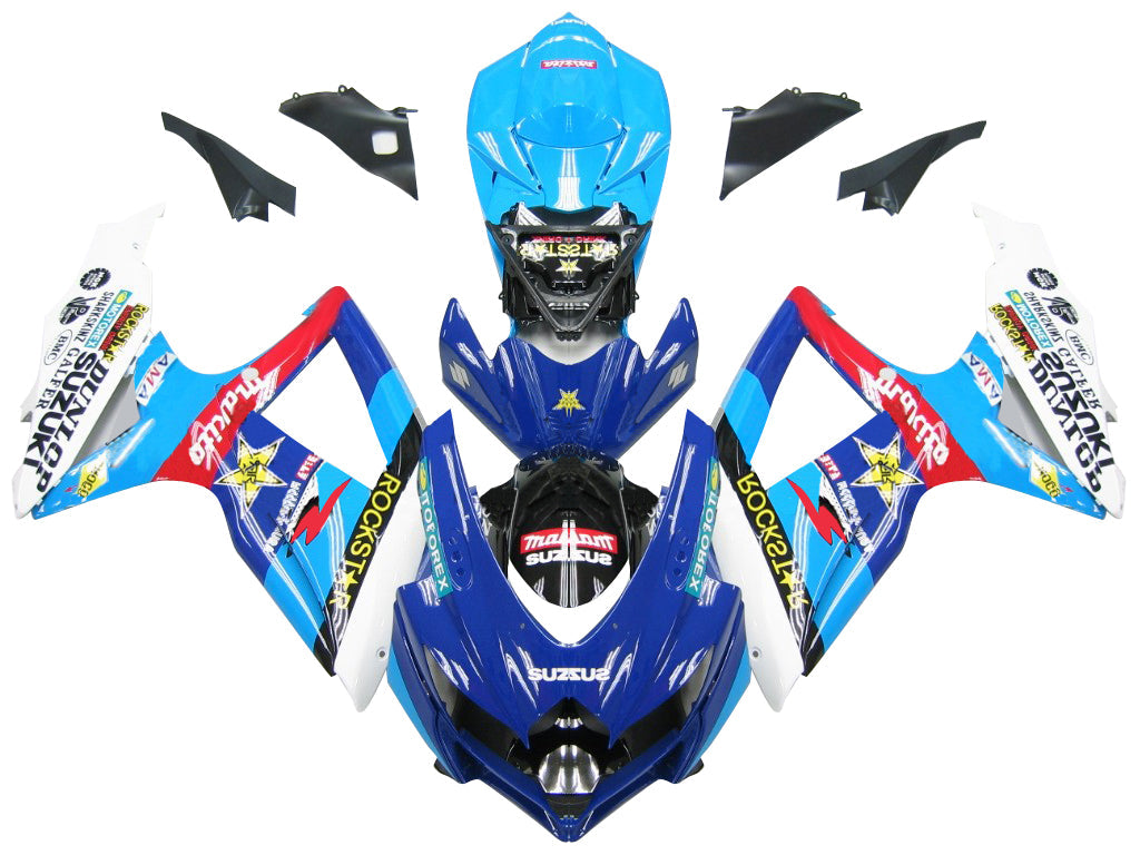 2008-2010 Fairings Suzuki GSXR 600 750 Blue Rockstar Malkita  Generic