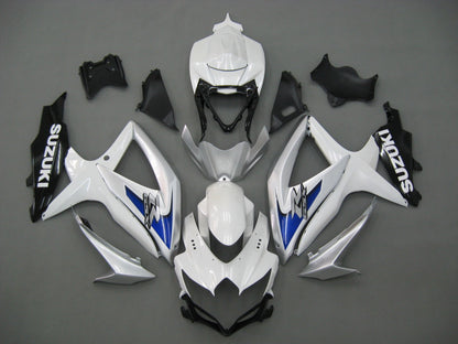2008-2010 Fairings Suzuki GSXR 600 750 Silver White GSXR