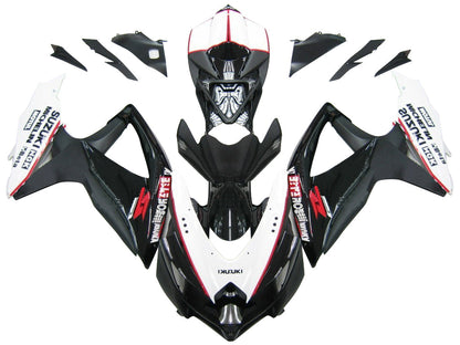 2008-2010 Fairings Suzuki GSXR 600 750 Black White GSXR Generic