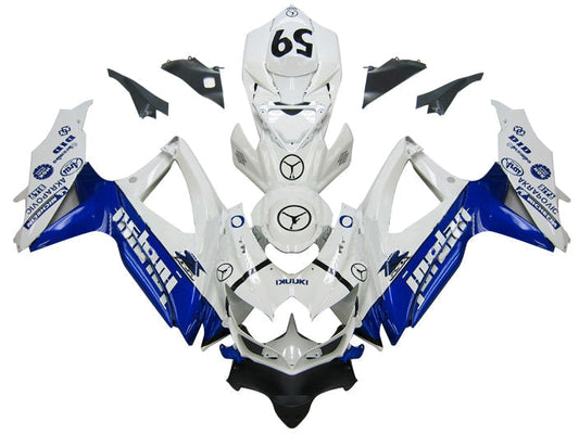 2008-2010 Fairings Suzuki GSXR 600 750 White Blue Jordan Generic